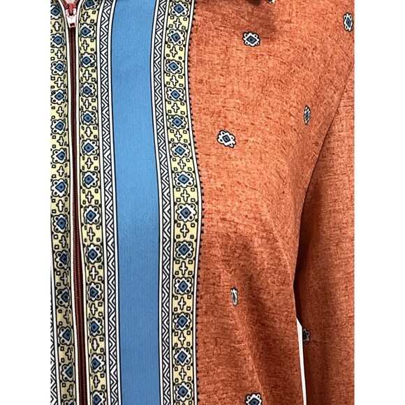 VTG 60s Fashion Nancy Greer NY Shirt Waist Dress A Line Moroccan Print Sz 16 - Picture 4 of 16